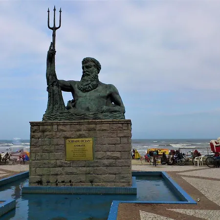 Apto Pe Na Areia Com Vista Para O Mar E Wifi Praia Grande  Exterior photo